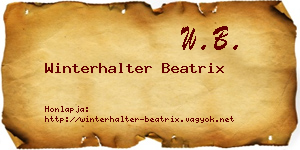 Winterhalter Beatrix névjegykártya