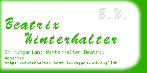 beatrix winterhalter business card
